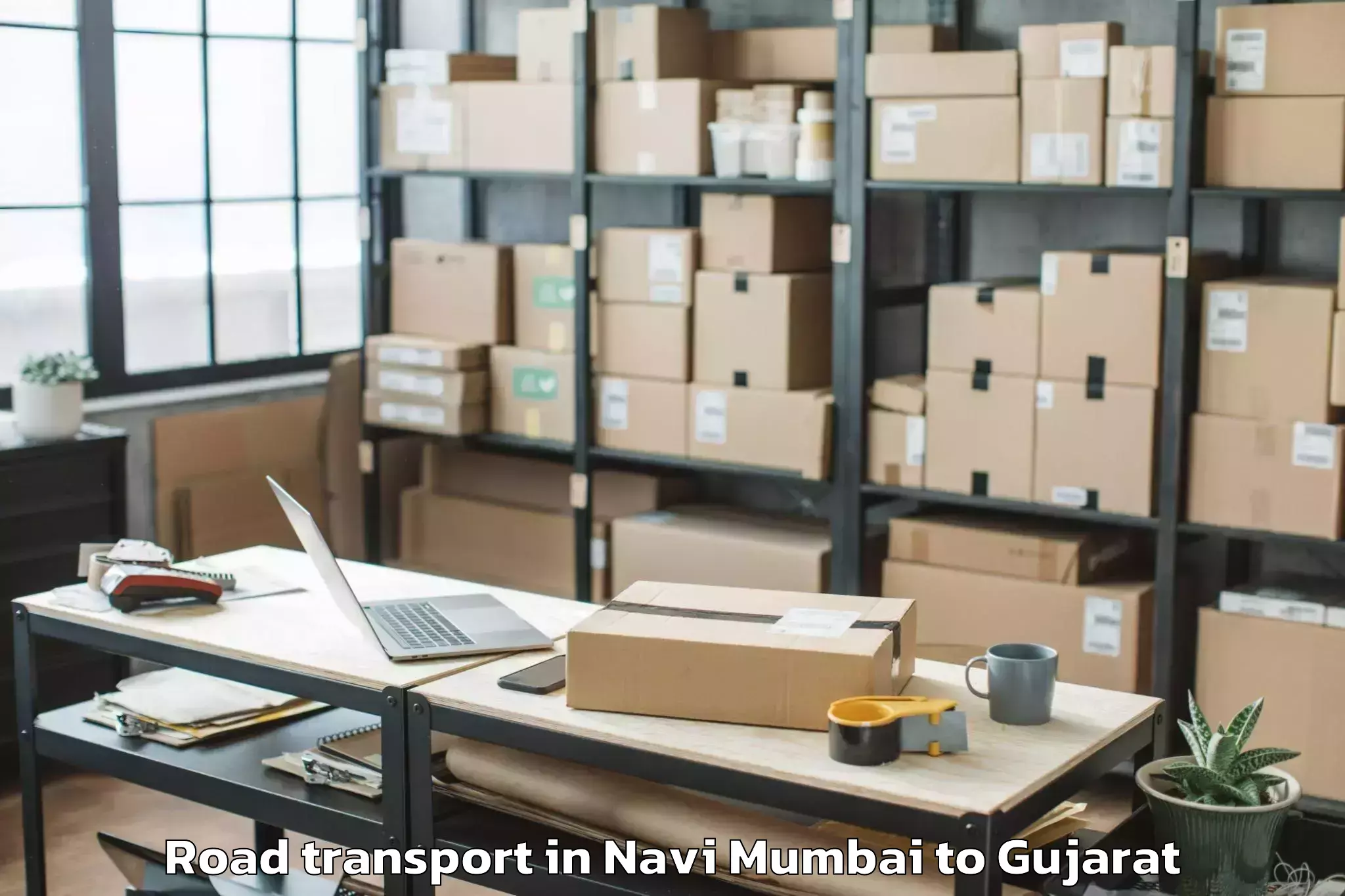 Book Navi Mumbai to Limbdi Road Transport Online